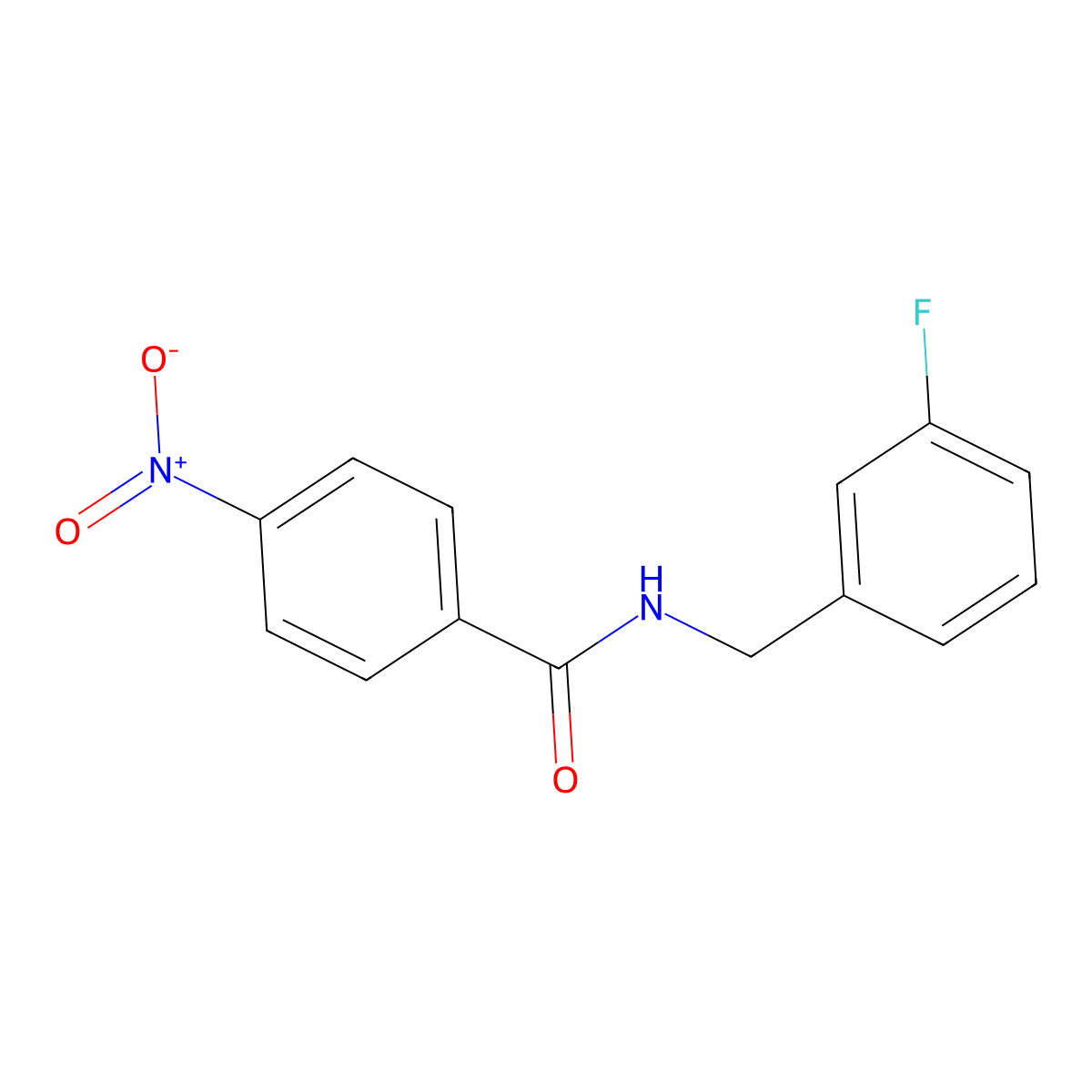 Benzamide, N-[(3-fluorophenyl)methyl]-4-nitro- molecular structure, CAS 1858240-48-8