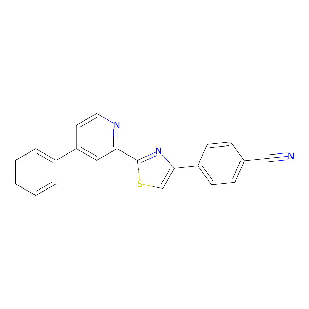 4-(4-Cyanophenyl)-2-(4-phenyl-2-pyridyl)thiazole molecular structure, CAS 1858240-63-7
