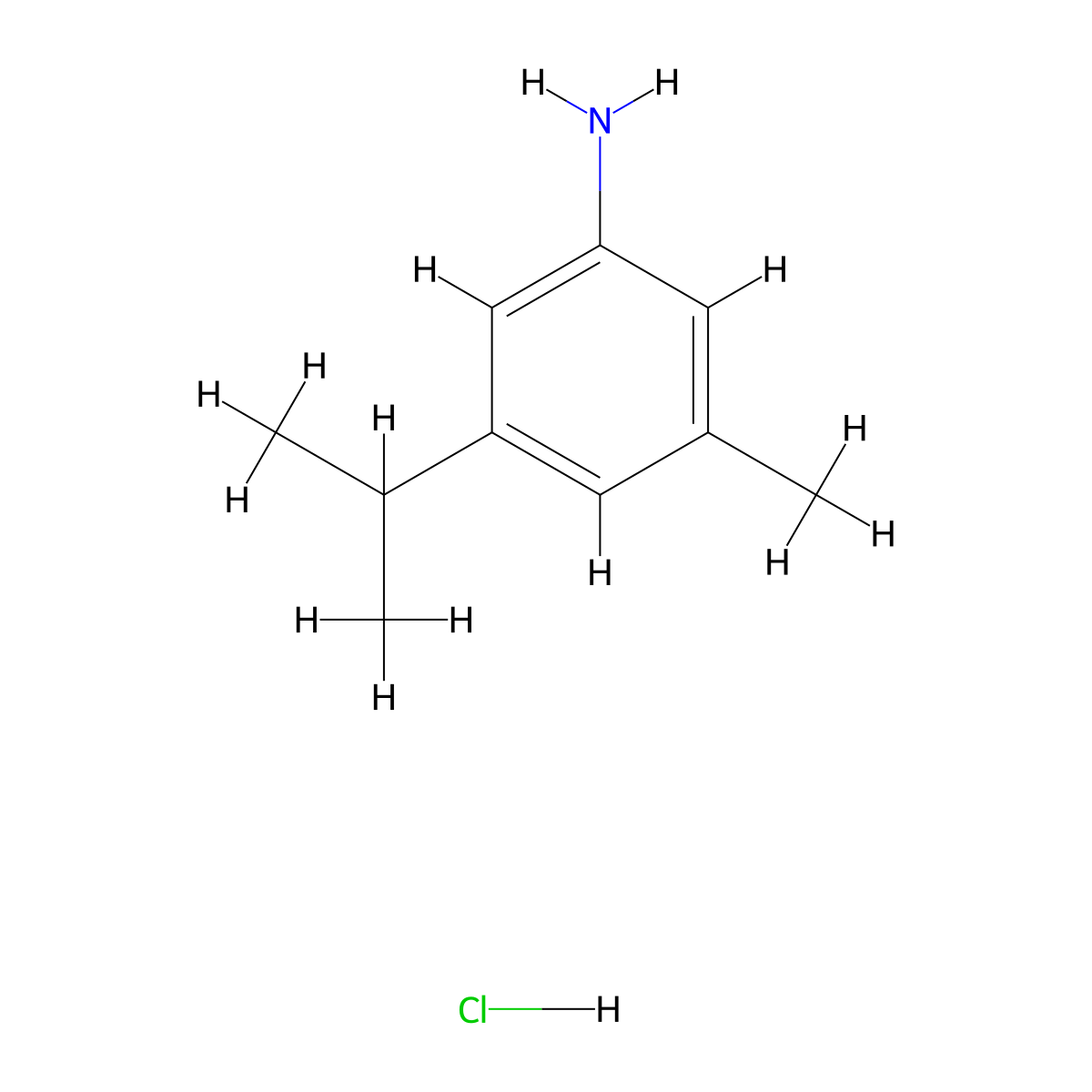 3-Isopropyl-5-methylaniline hydrochloride molecular structure, CAS 1858240-65-9
