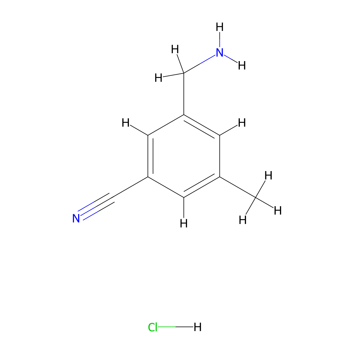 3-(Aminomethyl)-5-methylbenzonitrile hydrochloride molecular structure, CAS 1858240-84-2