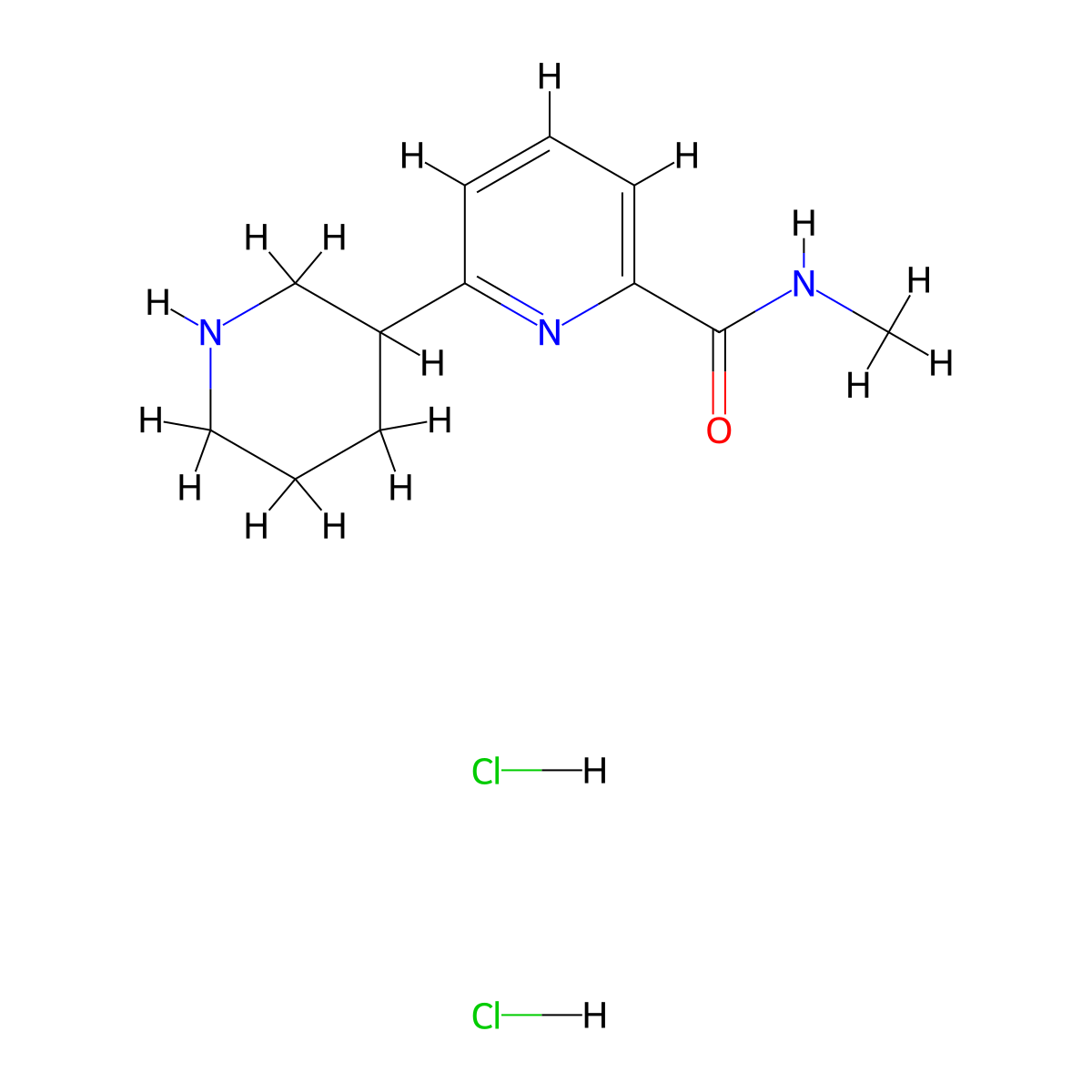 N-Methyl-6-piperidin-3-ylpyridine-2-carboxamide dihydrochloride molecular structure, CAS 1858241-04-9