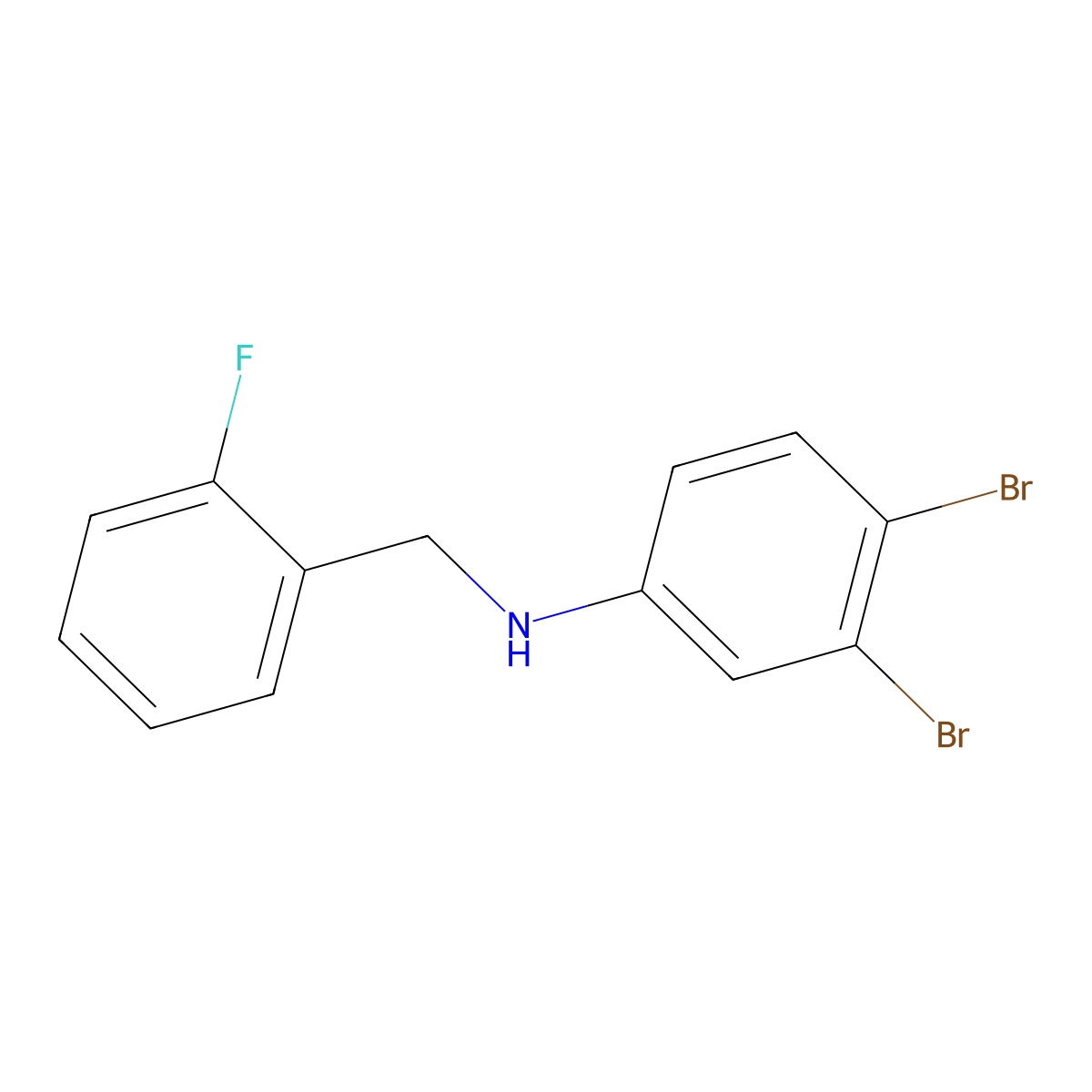 Benzenemethanamine, N-(3,4-dibromophenyl)-2-fluoro- molecular structure, CAS 1858241-40-3