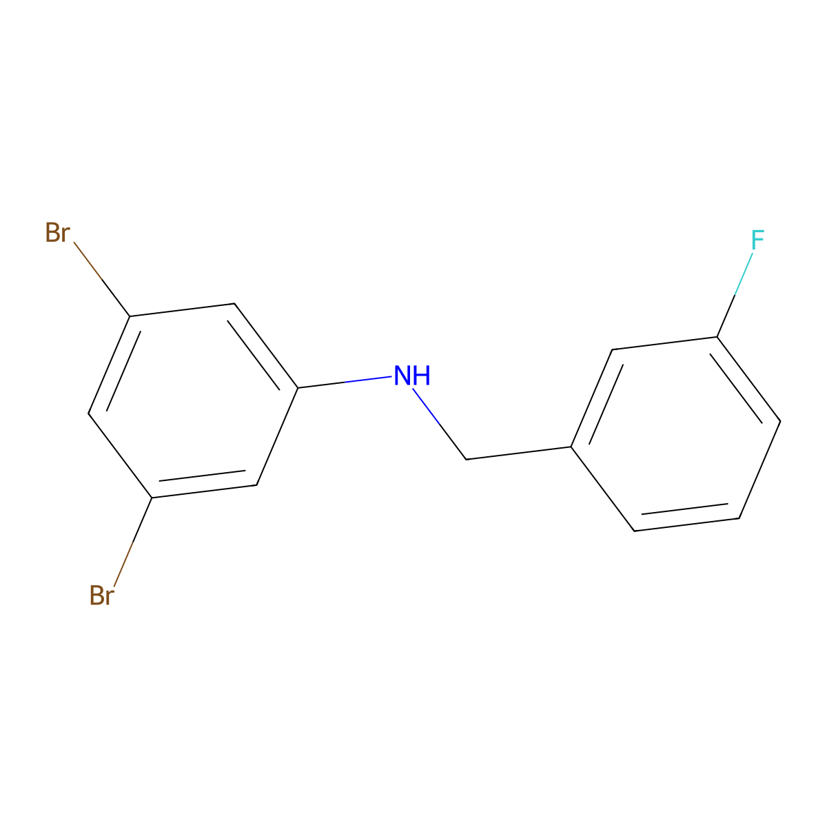 N-(3,5-Dibromophenyl)-3-fluorobenzenemethanamine molecular structure, CAS 1858241-79-8