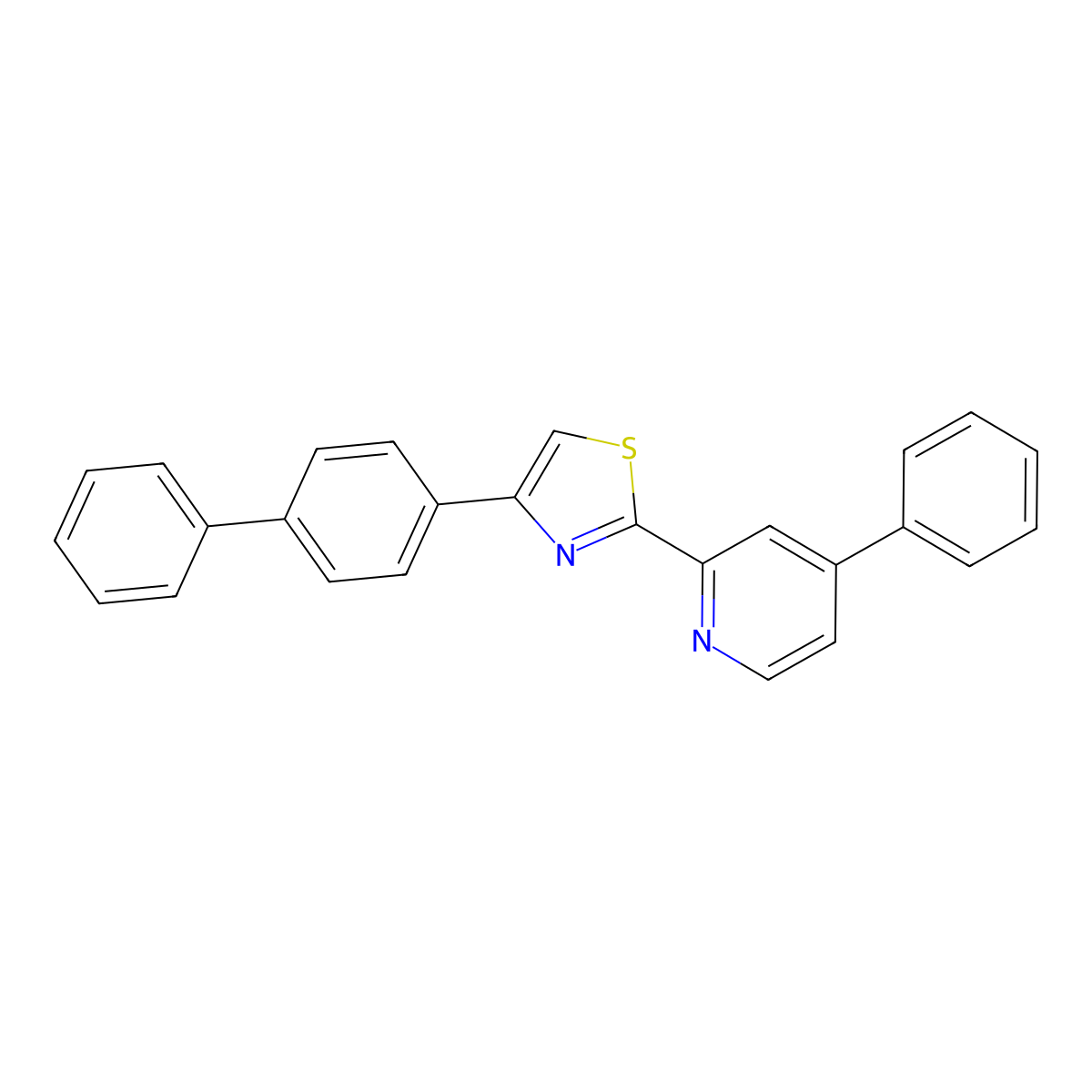 4-(4-Biphenylyl)-2-(4-phenyl-2-pyridyl)thiazole molecular structure, CAS 1858241-90-3