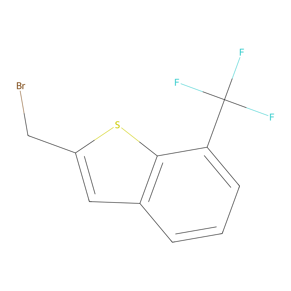 2-Bromomethyl-7-trifluoromethyl-benzo[b]thiophene molecular structure, CAS 1858242-05-3