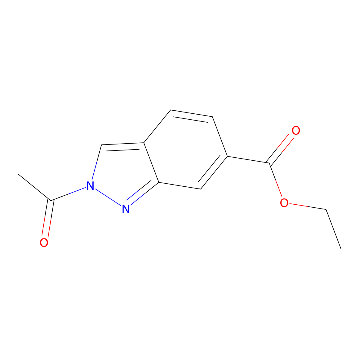 ethyl 2-acetyl-2H-indazole-6-carboxylate molecular structure, CAS 1858242-11-1