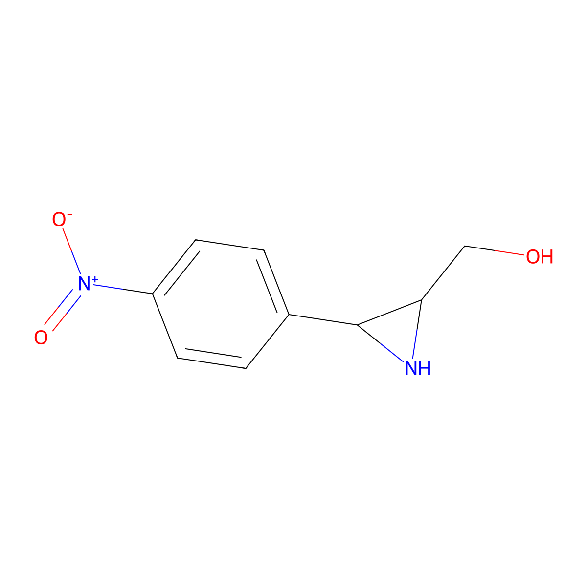 [3-(4-Nitrophenyl)aziridin-2-yl]methanol molecular structure, CAS 1858242-57-5