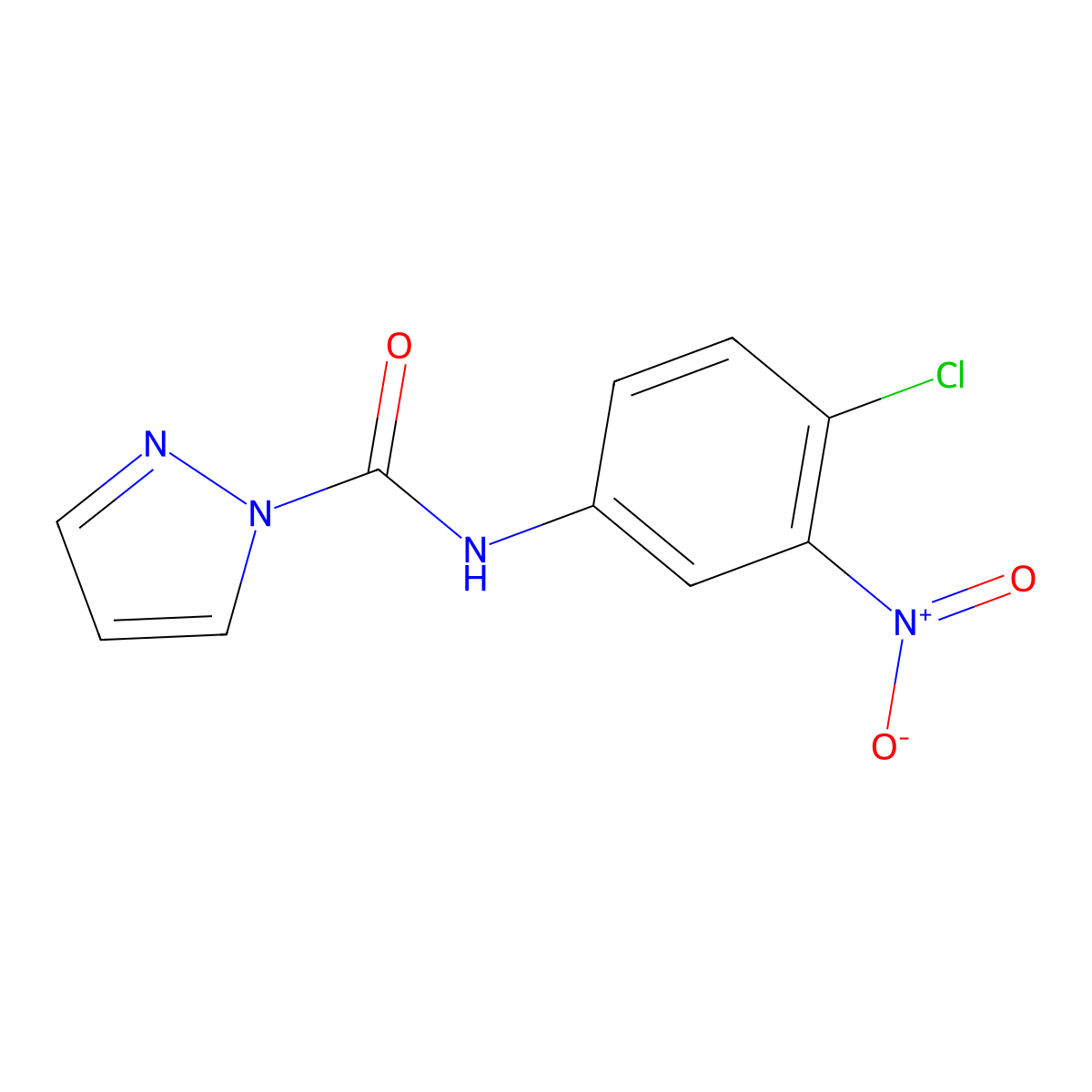 N-(4-chloro-3-nitrophenyl)-1H-pyrazole-1-carboxamide molecular structure, CAS 1858249-82-7