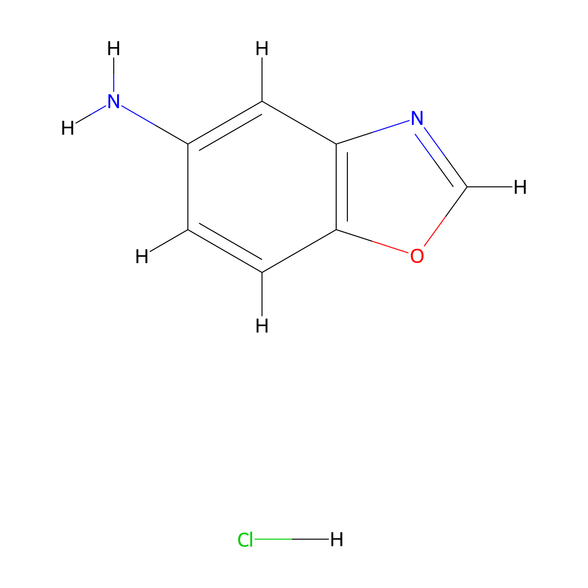 1,3-Benzoxazol-5-amine hydrochloride molecular structure, CAS 1858249-87-2