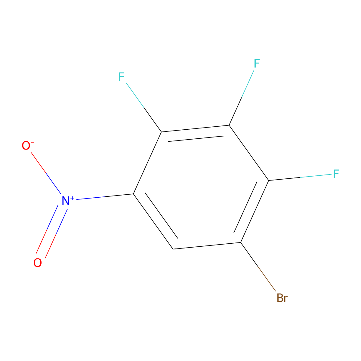 1-Bromo-2,3,4-trifluoro-5-nitrobenzene molecular structure, CAS 1858250-22-2