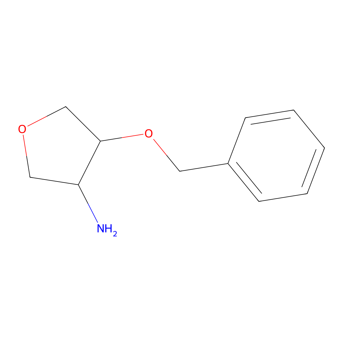 [4-(Benzyloxy)tetrahydrofuran-3-yl]amine hydrochloride molecular structure, CAS 1858250-24-4