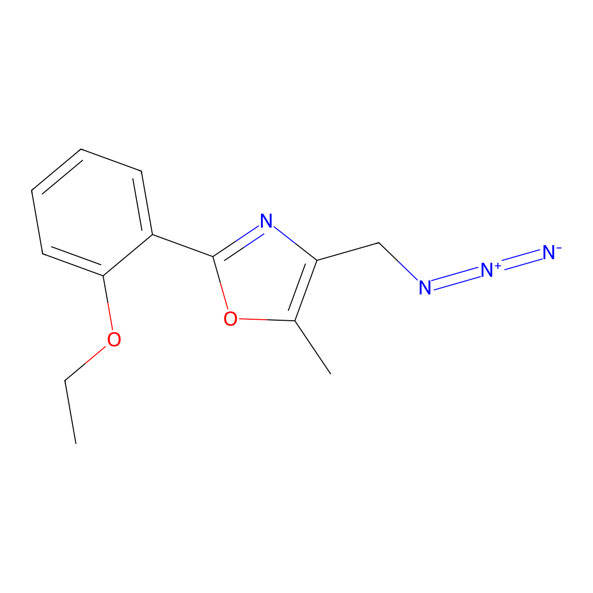 4-(Azidomethyl)-2-(2-ethoxyphenyl)-5-methyl-1,3-oxazole molecular structure, CAS 1858250-27-7