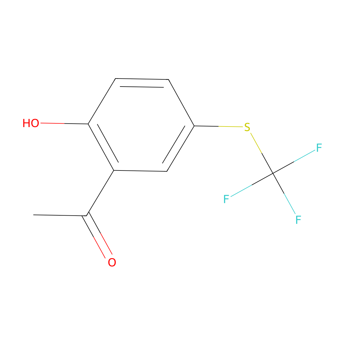 2-Hydroxy-5-(trifluoromethylthio)acetophenone molecular structure, CAS 1858250-57-3