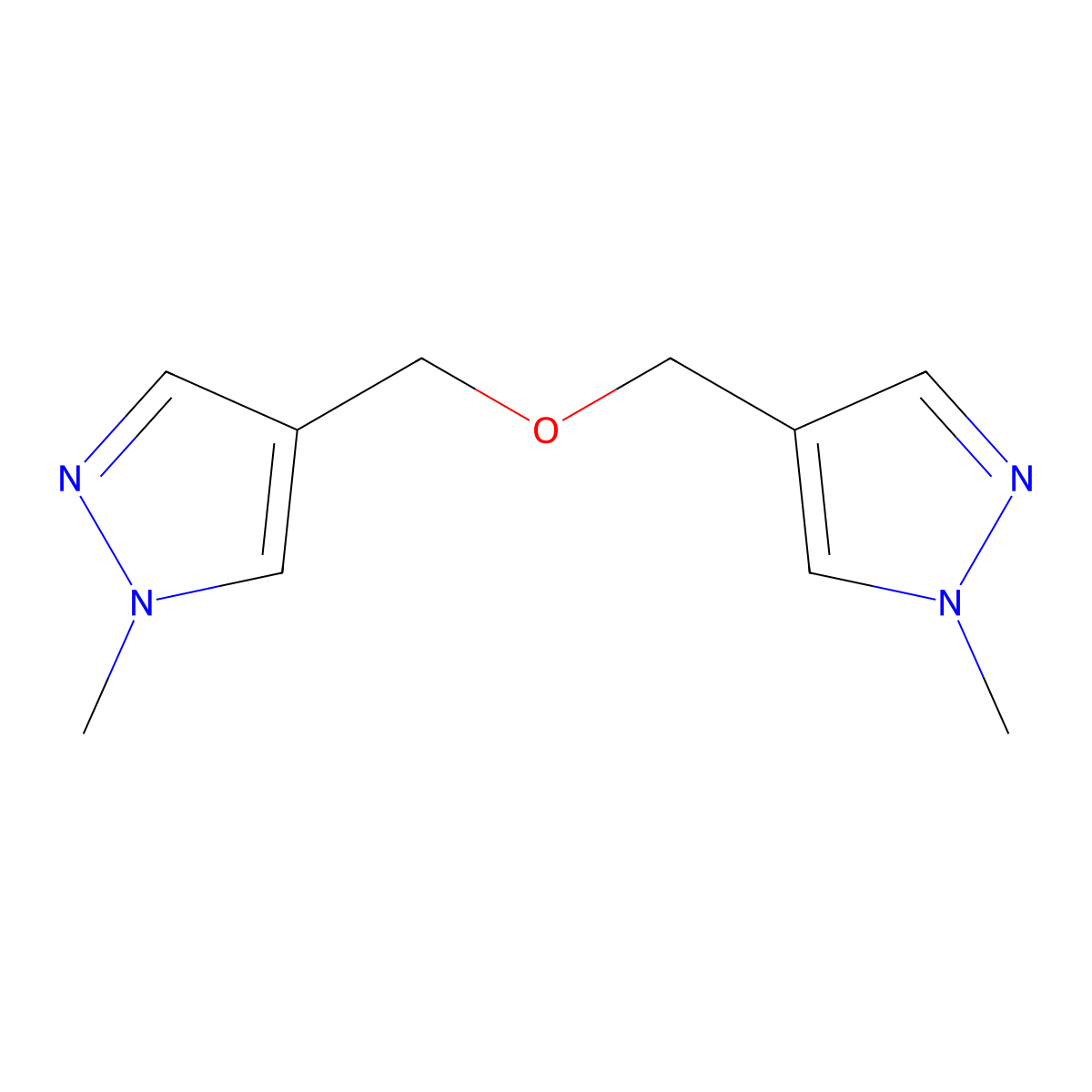 4,4'-[Oxydi(methylene)]bis(1-methyl-1H-pyrazole) molecular structure, CAS 1858250-89-1