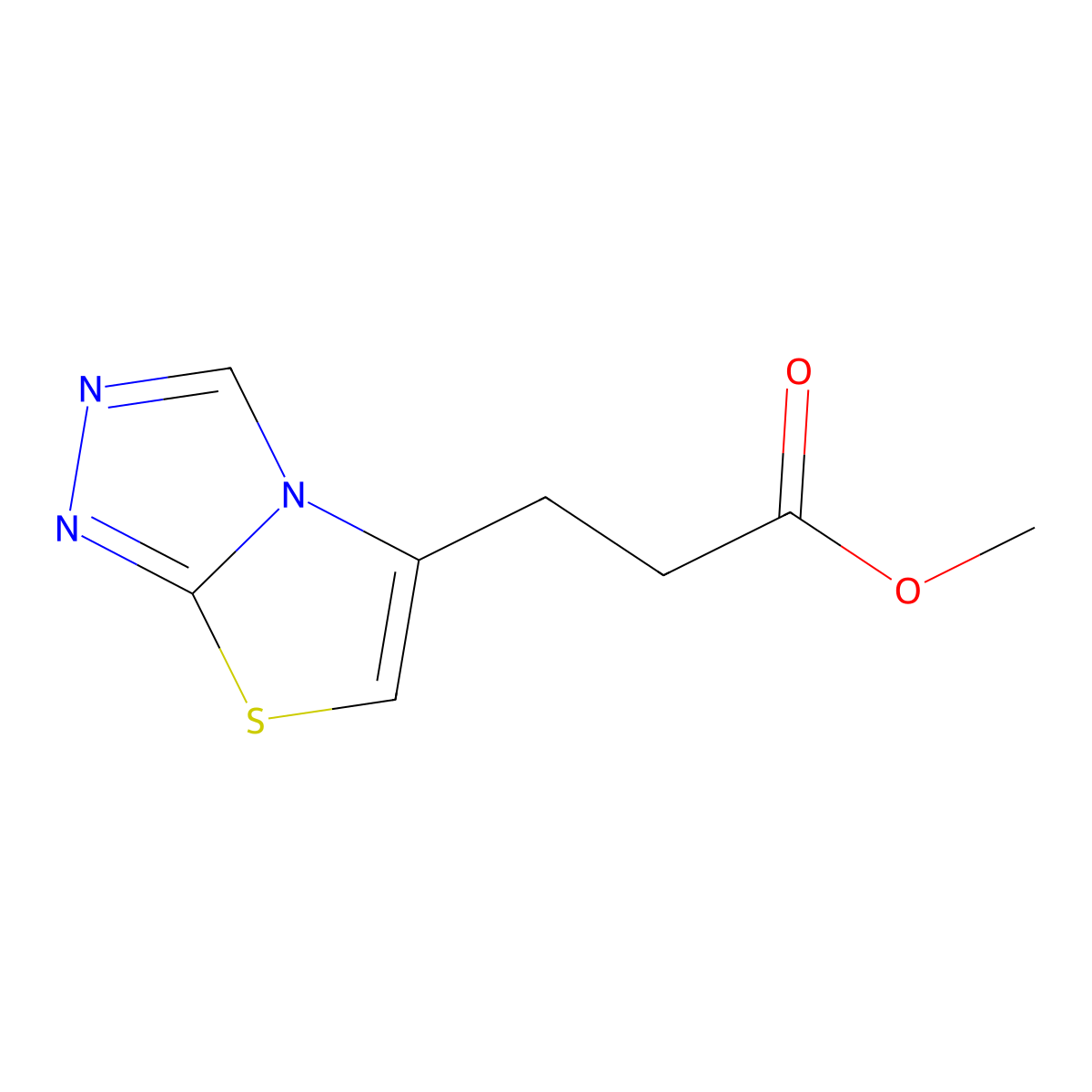 Methyl 3-[1,3]thiazolo[2,3-c][1,2,4]triazol-5-ylpropanoate molecular structure, CAS 1858251-07-6