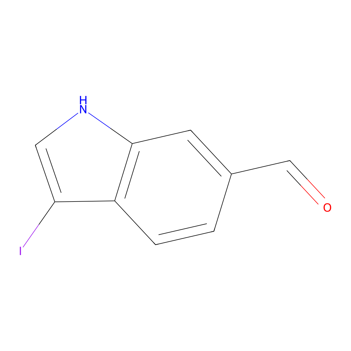 3-Iodo-1H-indole-6-carbaldehyde molecular structure, CAS 1858251-19-0