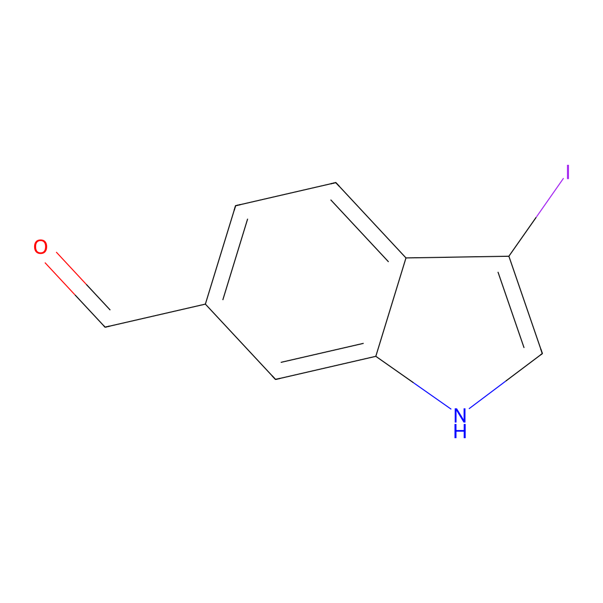 3-Iodo-1H-indole-6-carbaldehyde molecular structure, CAS 1858251-19-0