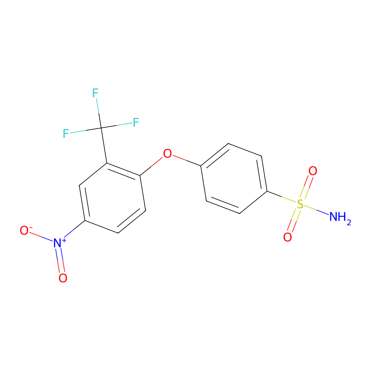 4-[4-Nitro-2-(trifluoromethyl)phenoxy]benzenesulfonamide molecular structure, CAS 1858251-46-3