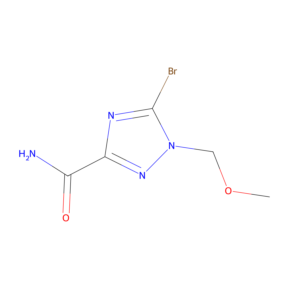 5-Bromo-1-(methoxymethyl)-1H-1,2,4-triazole-3-carboxamide molecular structure, CAS 1858251-65-6