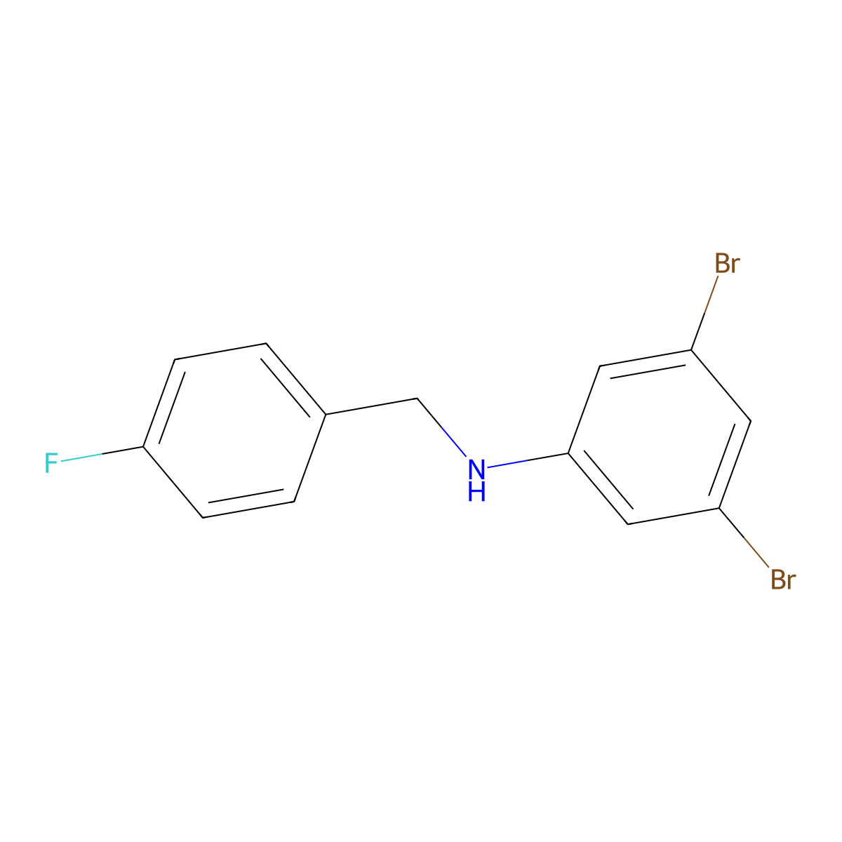N-(3,5-Dibromophenyl)-4-fluorobenzenemethanamine molecular structure, CAS 1858251-75-8