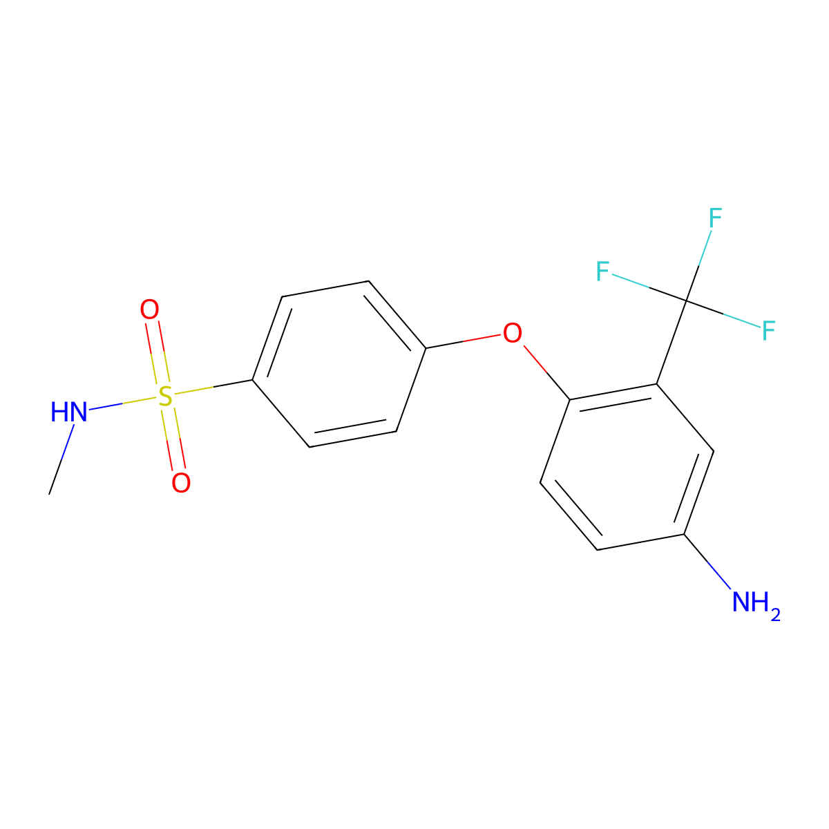4-[4-Amino-2-(trifluoromethyl)phenoxy]-N-methylbenzenesulfonamide molecular structure, CAS 1858251-99-6