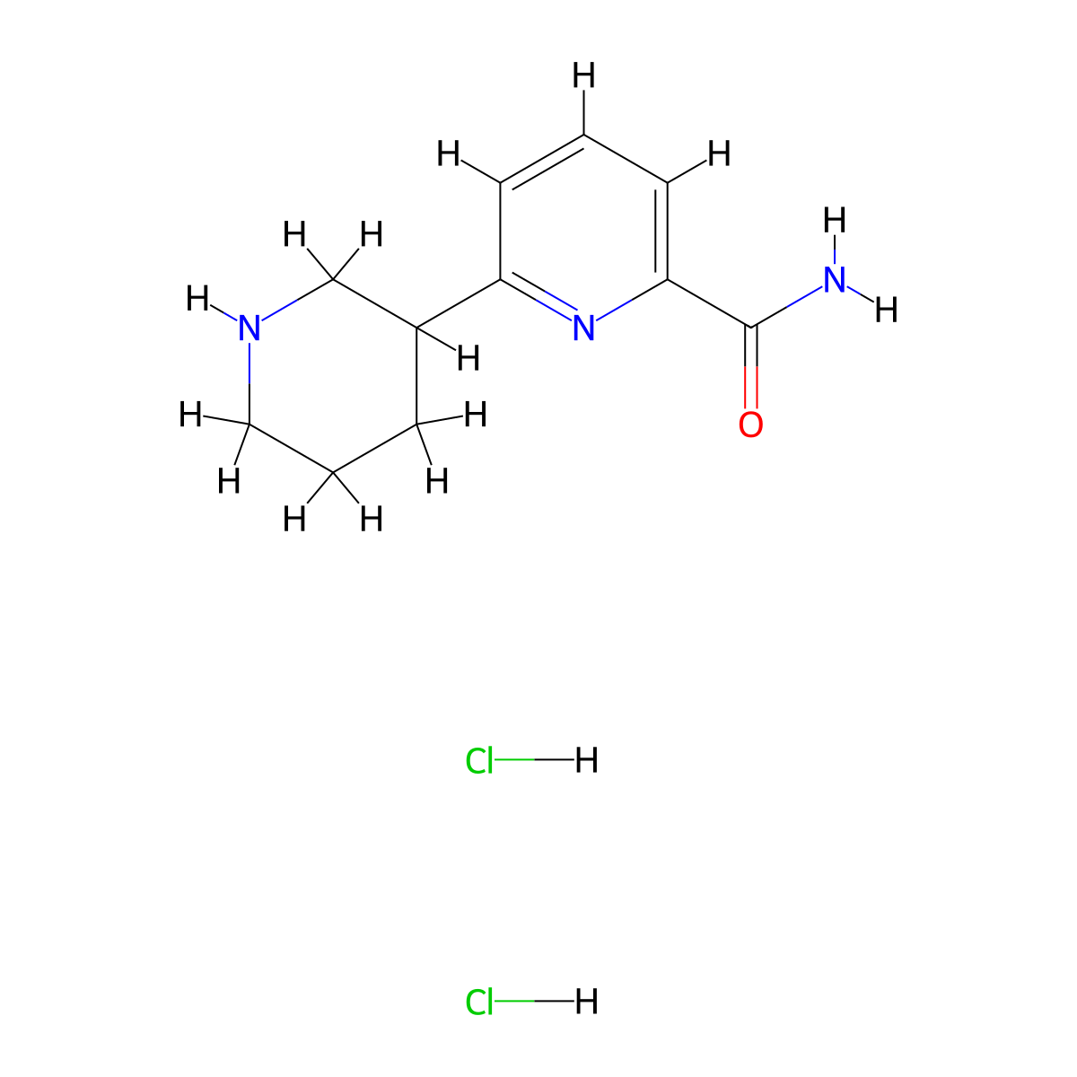 6-Piperidin-3-ylpyridine-2-carboxamide dihydrochloride molecular structure, CAS 1858252-02-4