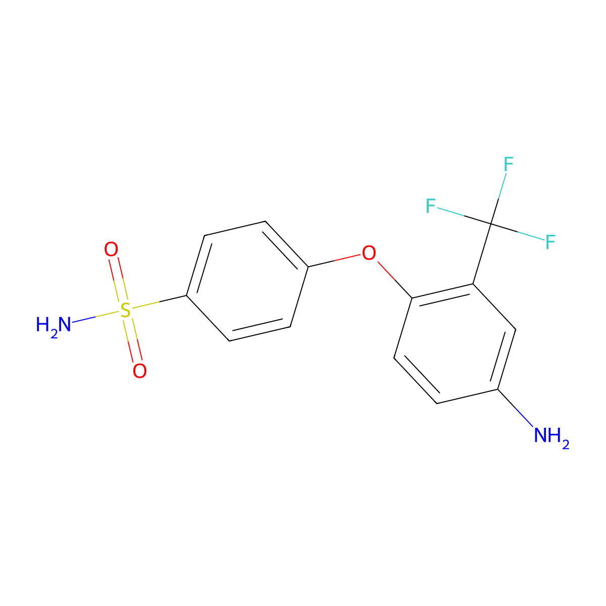 4-[4-Amino-2-(trifluoromethyl)phenoxy]benzenesulfonamide molecular structure, CAS 1858252-06-8