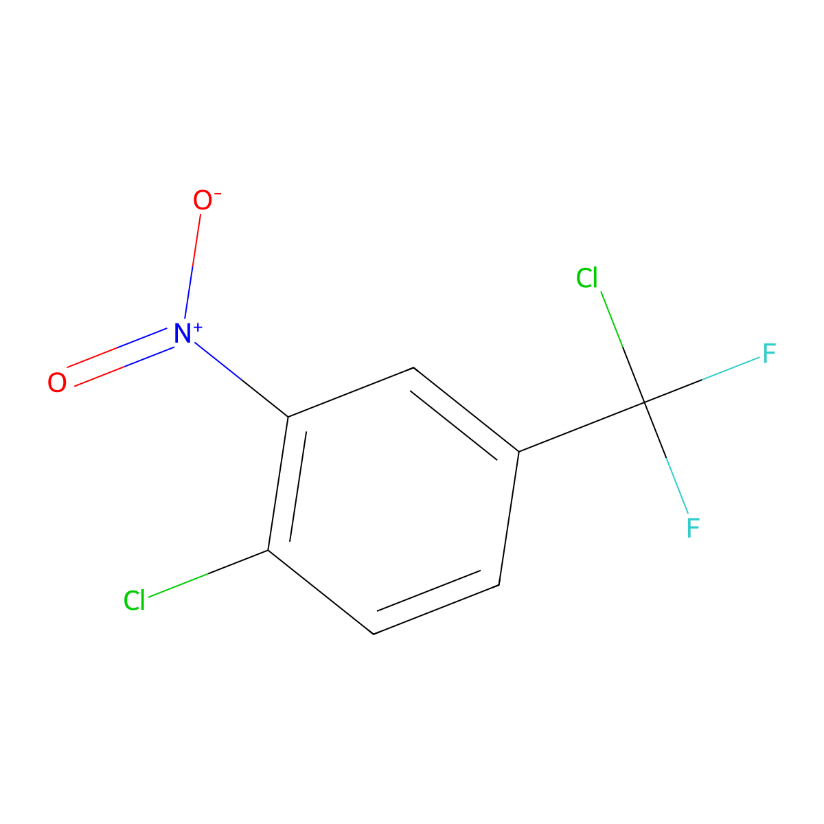 1-Chloro-4-(chlorodifluoromethyl)-2-nitrobenzene molecular structure, CAS 1858255-02-3