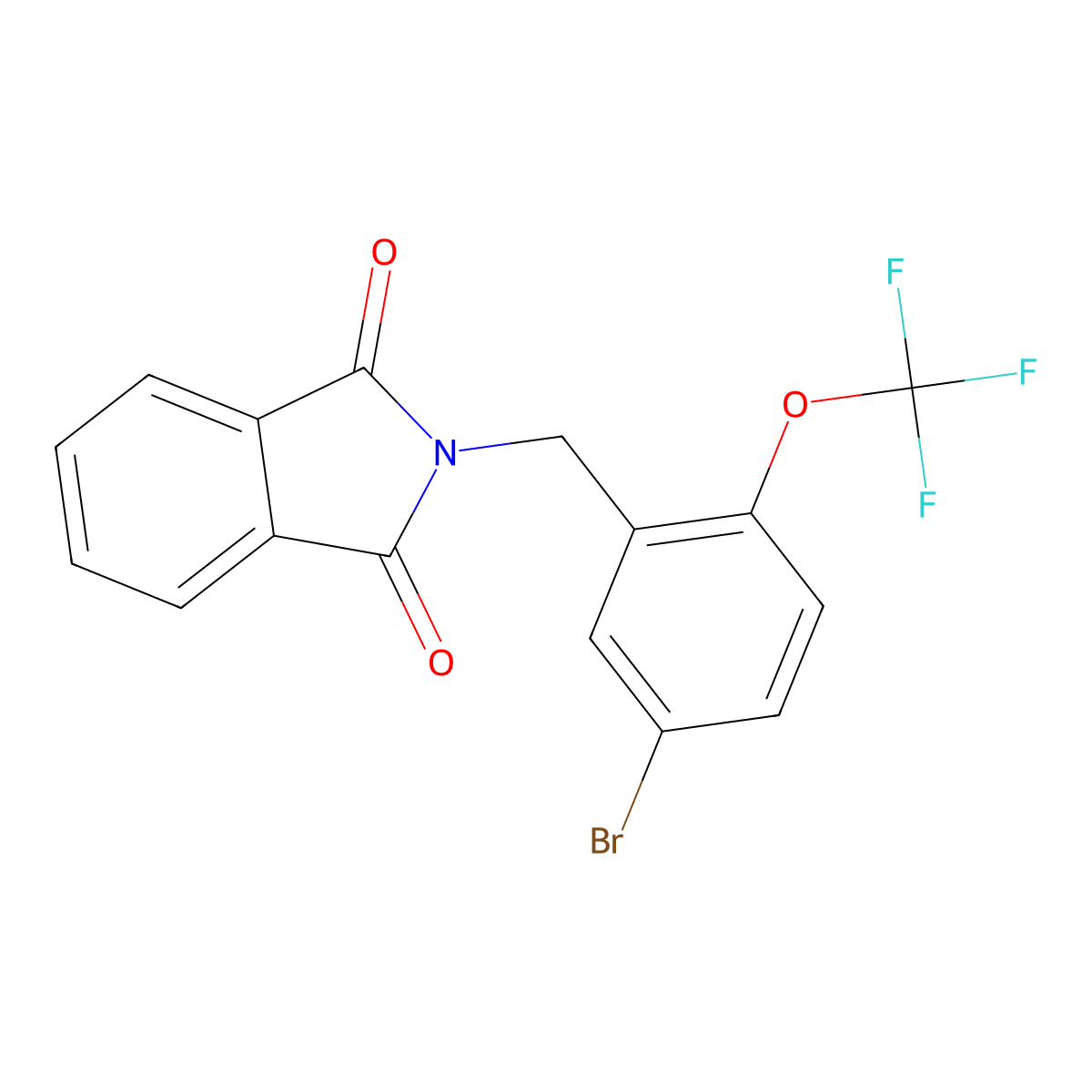 2-{[5-Bromo-2-(trifluoromethoxy)phenyl]methyl}isoindole-1,3-dione molecular structure, CAS 1858255-07-8