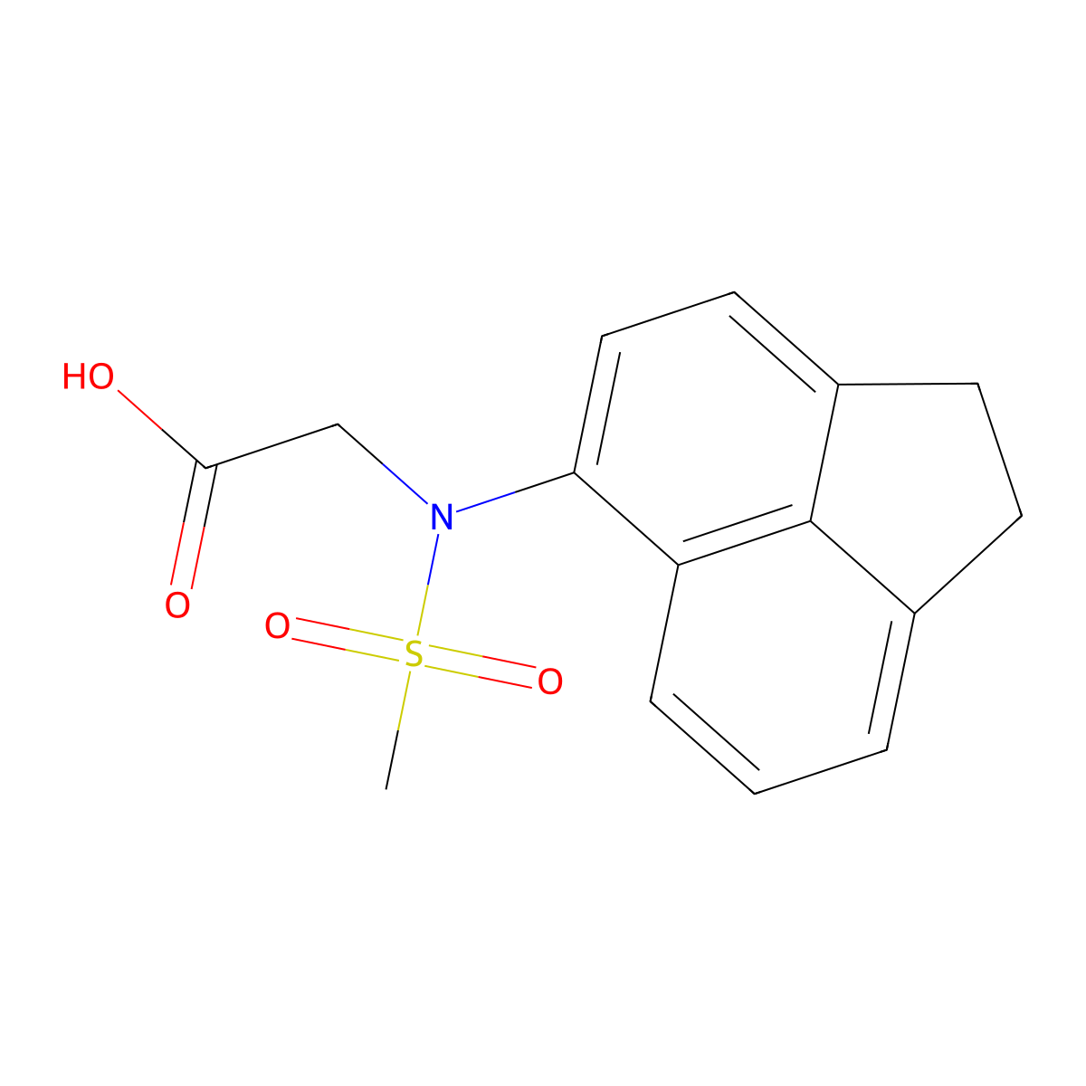 N-(1,2-Dihydroacenaphthylen-5-yl)-N-(methylsulfonyl)glycine molecular structure, CAS 1858255-15-8