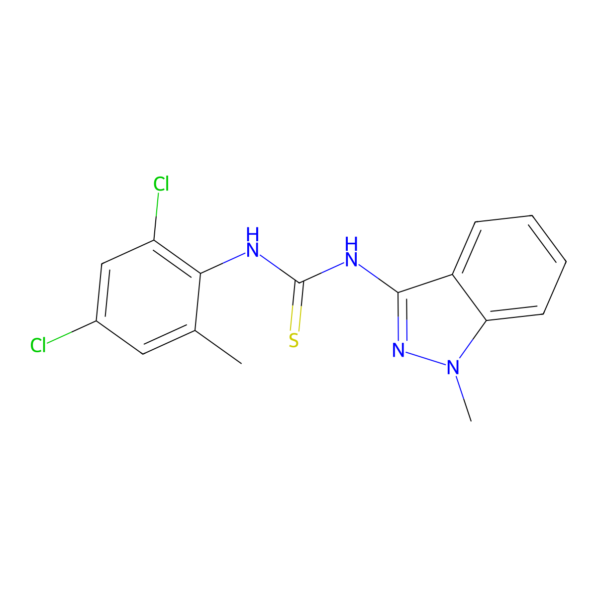 N-(2,4-Dichloro-6-methylphenyl)-N'-(1-methyl-1H-indazol-3-yl)thiourea molecular structure, CAS 1858255-25-0