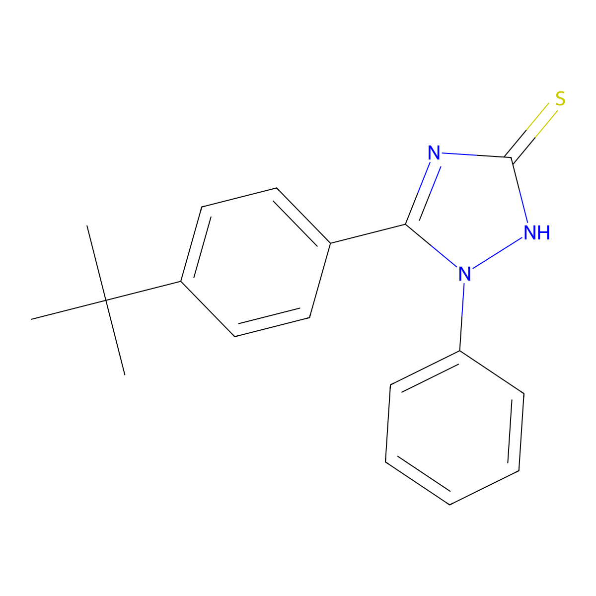 5-(4-tert-Butylphenyl)-1-phenyl-1,2-dihydro-3H-1,2,4-triazole-3-thione molecular structure, CAS 1858255-56-7