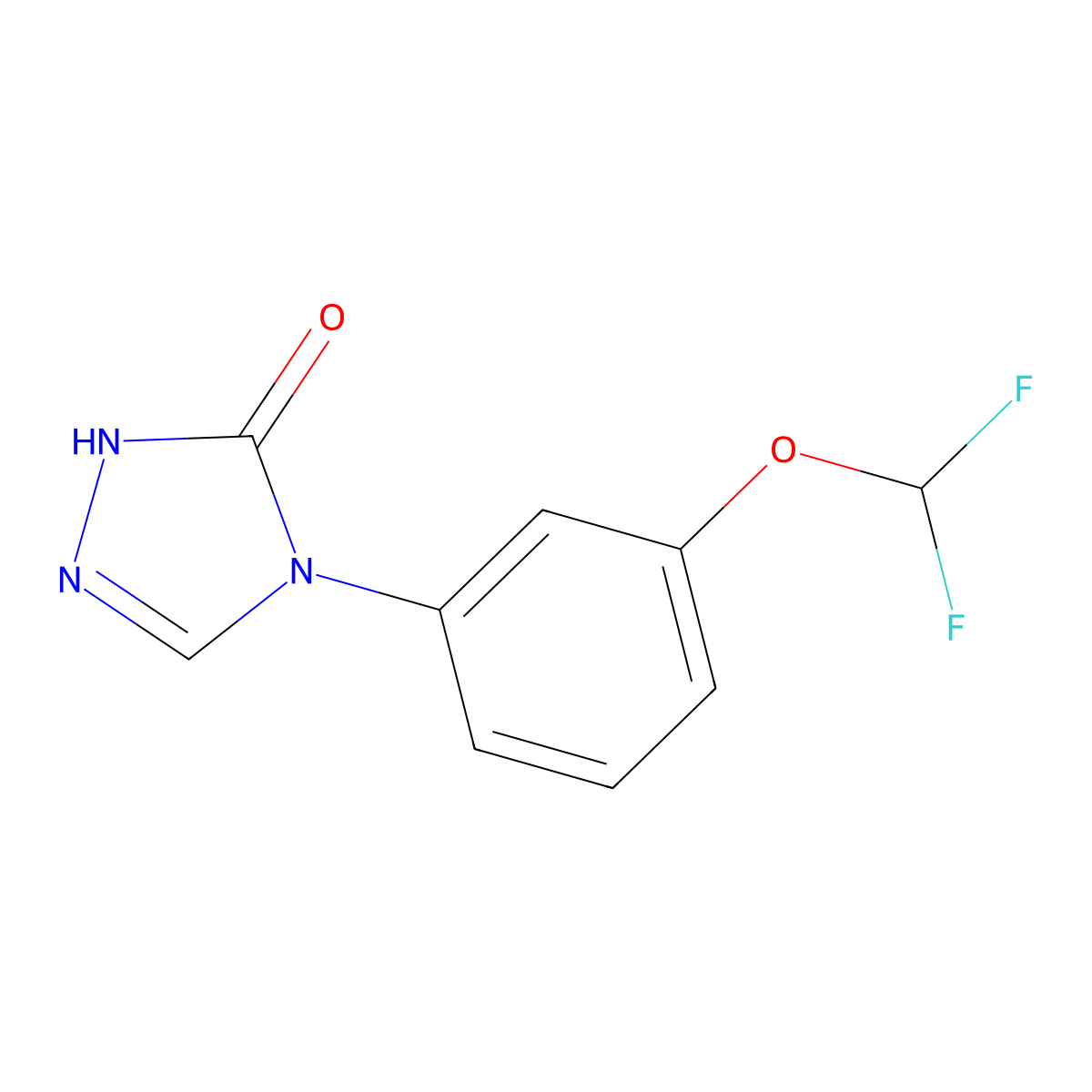 4-[3-(Difluoromethoxy)phenyl]-2,4-dihydro-3H-1,2,4-triazol-3-one molecular structure, CAS 1858255-65-8