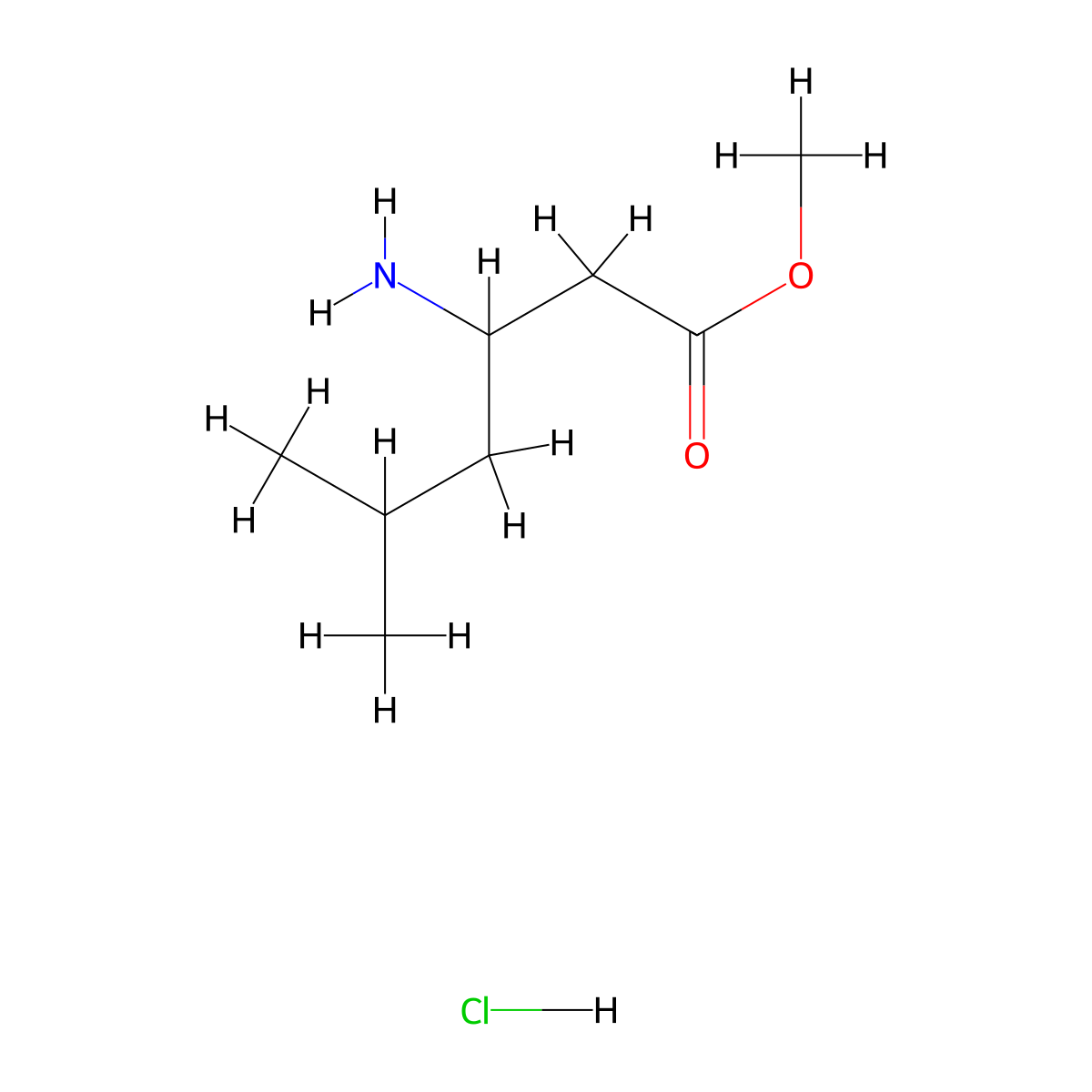 Methyl 3-amino-5-methylhexanoate hydrochloride molecular structure, CAS 1858255-68-1