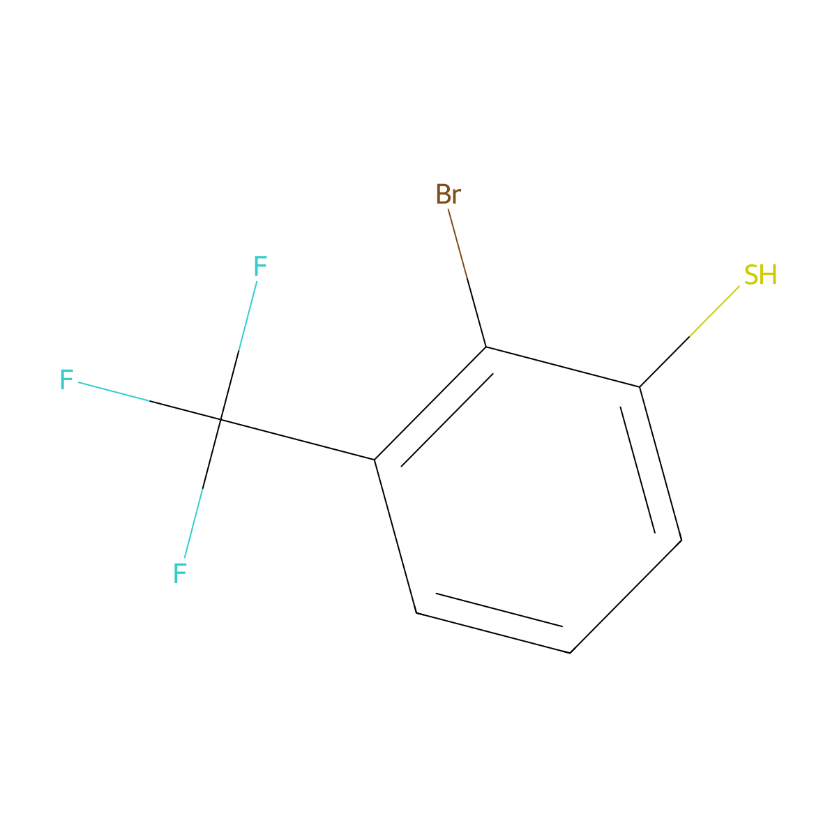 2-Bromo-3-trifluoromethyl-benzenethiol molecular structure, CAS 1858256-19-5