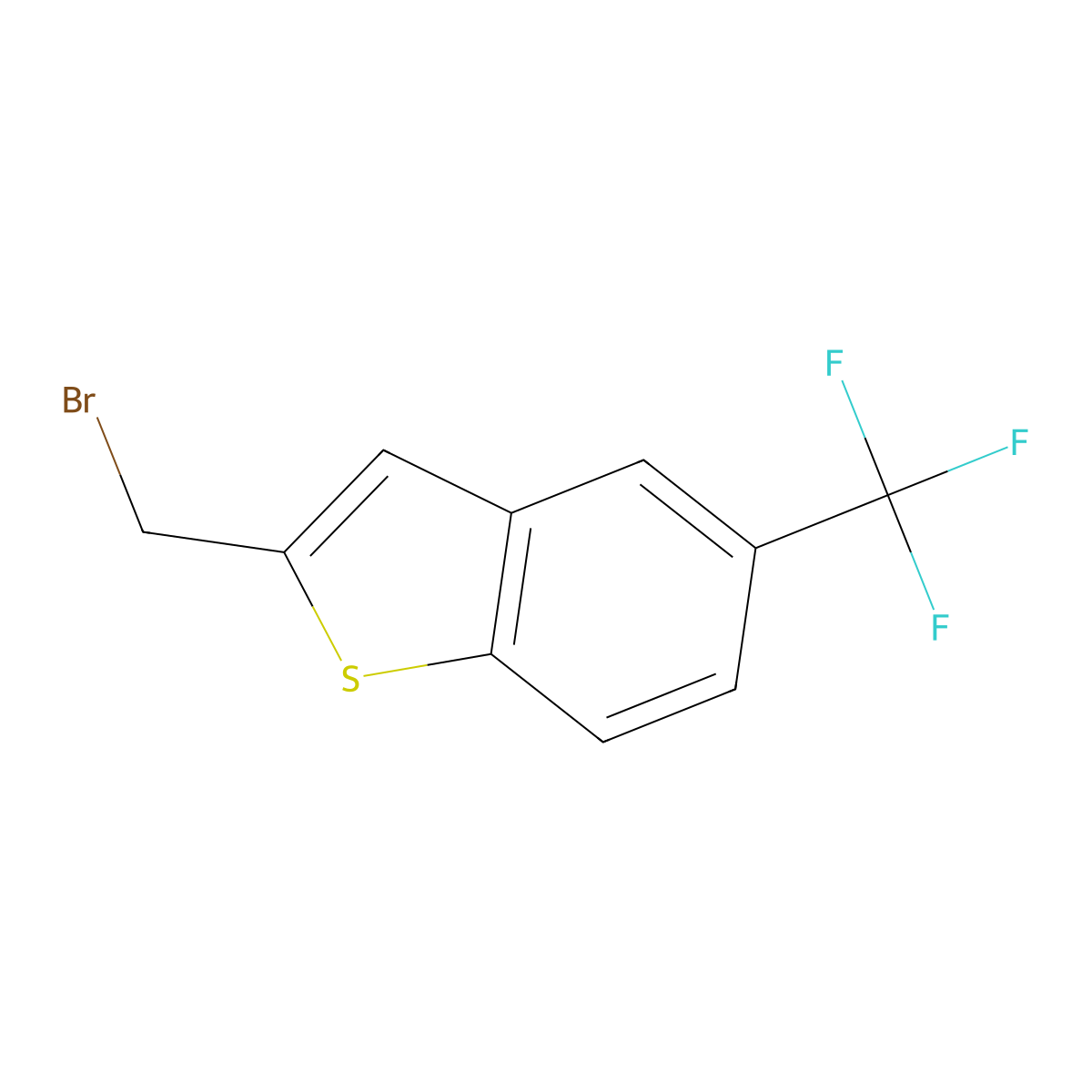 2-Bromomethyl-5-trifluoromethyl-benzo[b]thiophene molecular structure, CAS 1858256-40-2