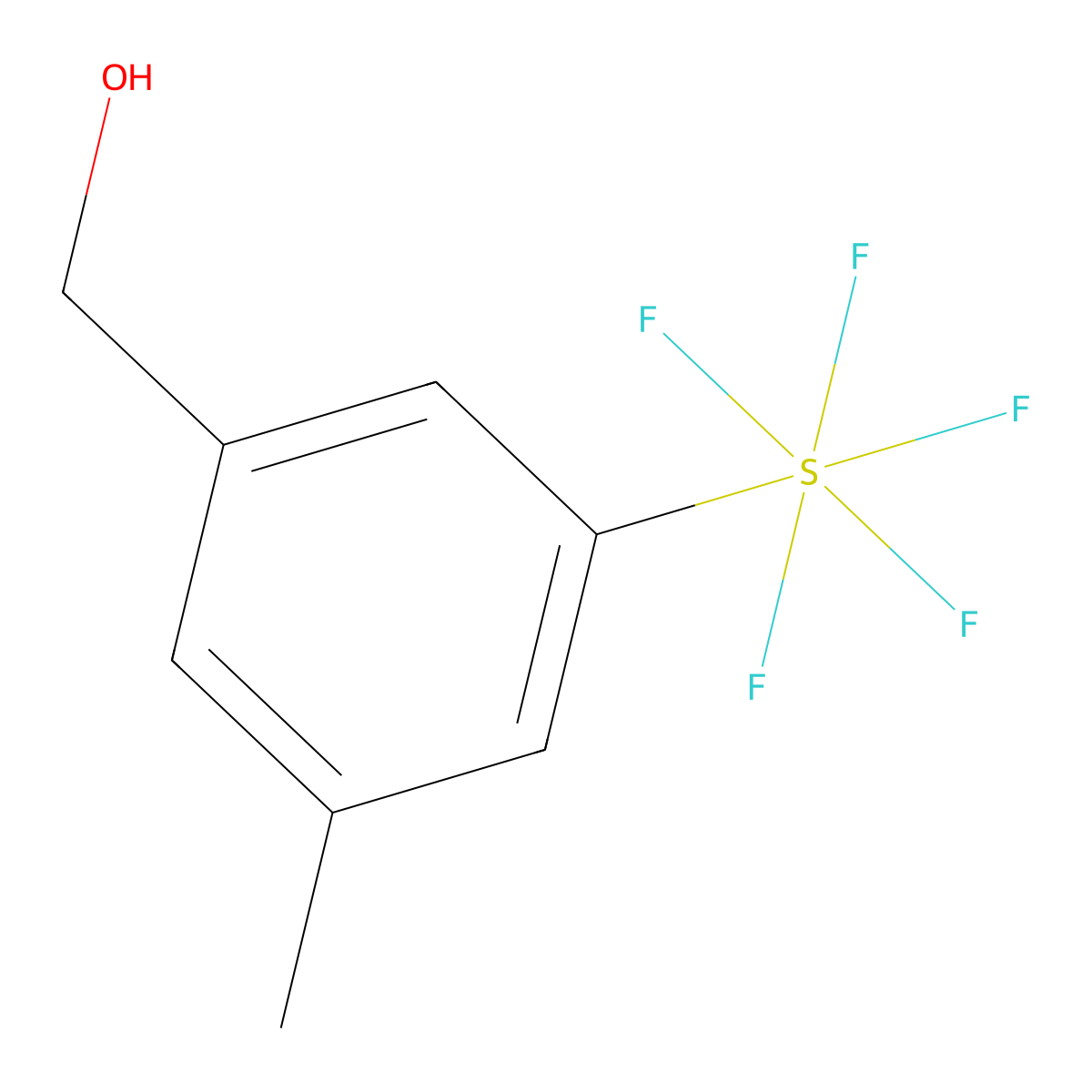3-Methyl-5-(pentafluorosulfur)benzyl alcohol molecular structure, CAS 1858256-52-6