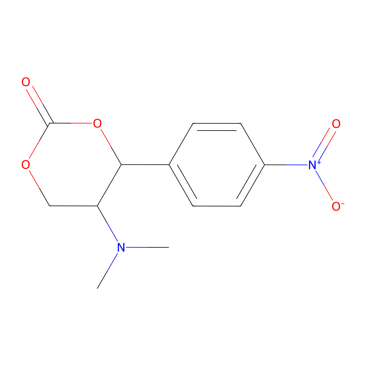 5-(Dimethylamino)-4-(4-nitrophenyl)-1,3-dioxan-2-one molecular structure, CAS 1858256-69-5
