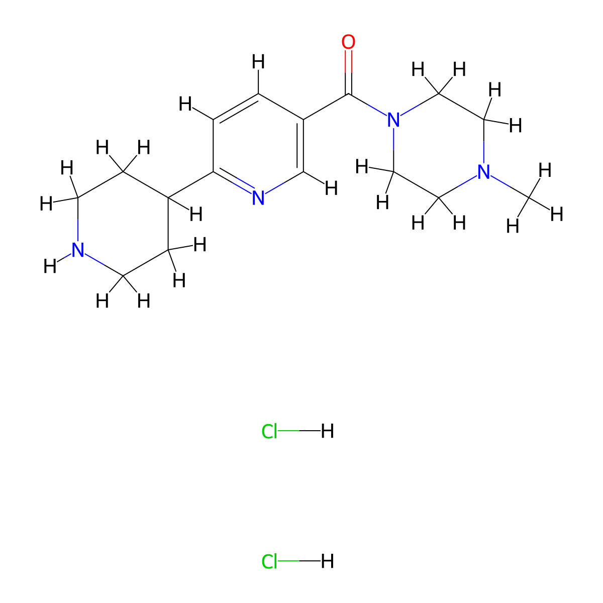 1-Methyl-4-[(6-piperidin-4-ylpyridin-3-yl)carbonyl]piperazine dihydrochloride molecular structure, CAS 1858256-82-2