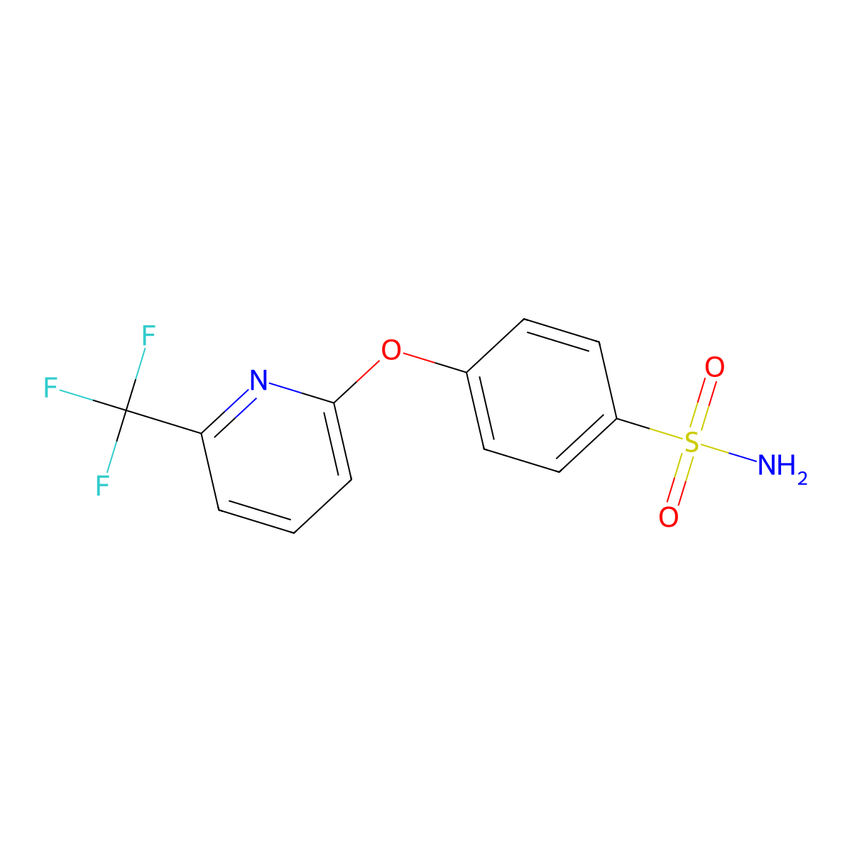 4-{[6-(Trifluoromethyl)pyridin-2-yl]oxy}benzenesulfonamide molecular structure, CAS 1858256-85-5
