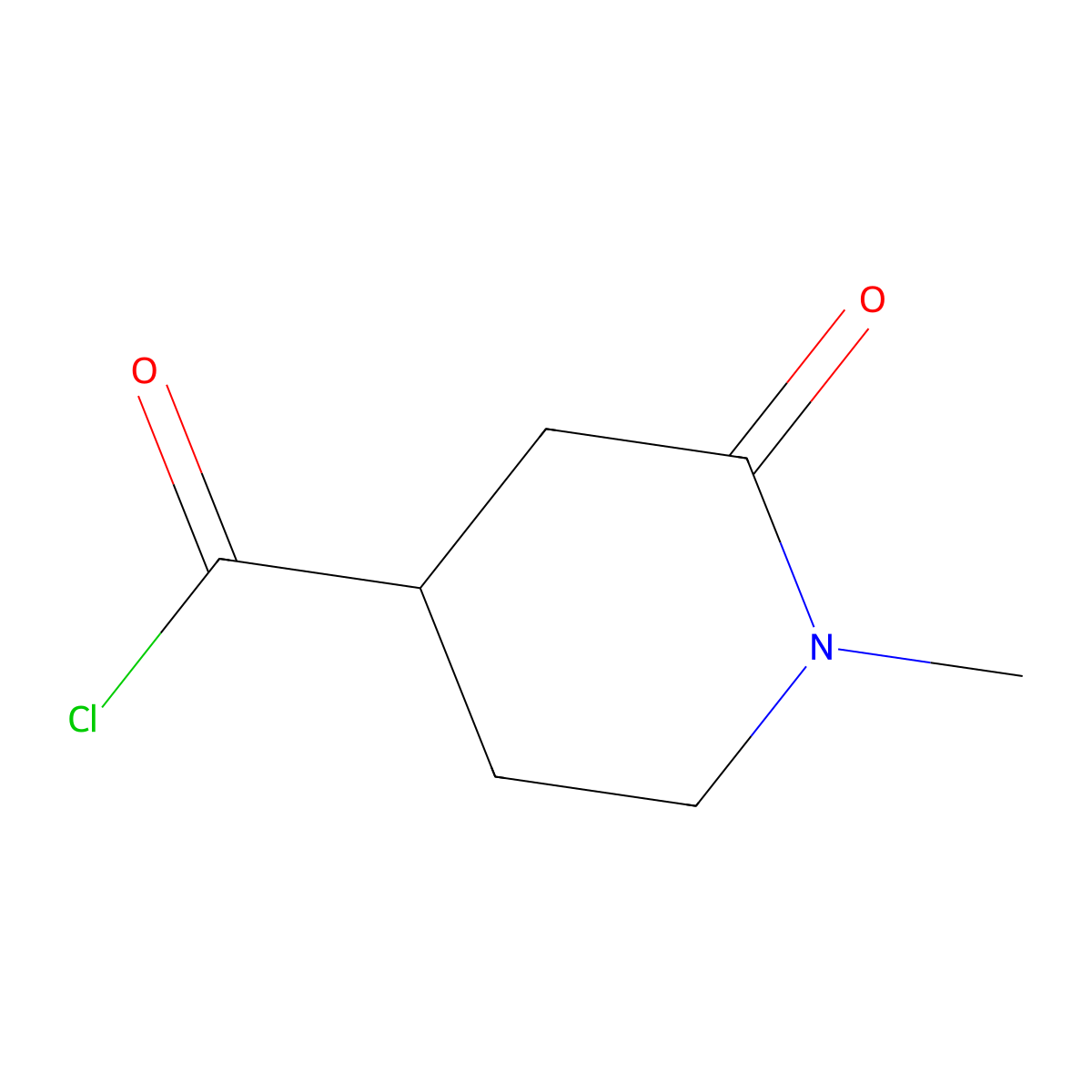1-Methyl-2-oxopiperidine-4-carbonyl chloride molecular structure, CAS 1858257-21-2