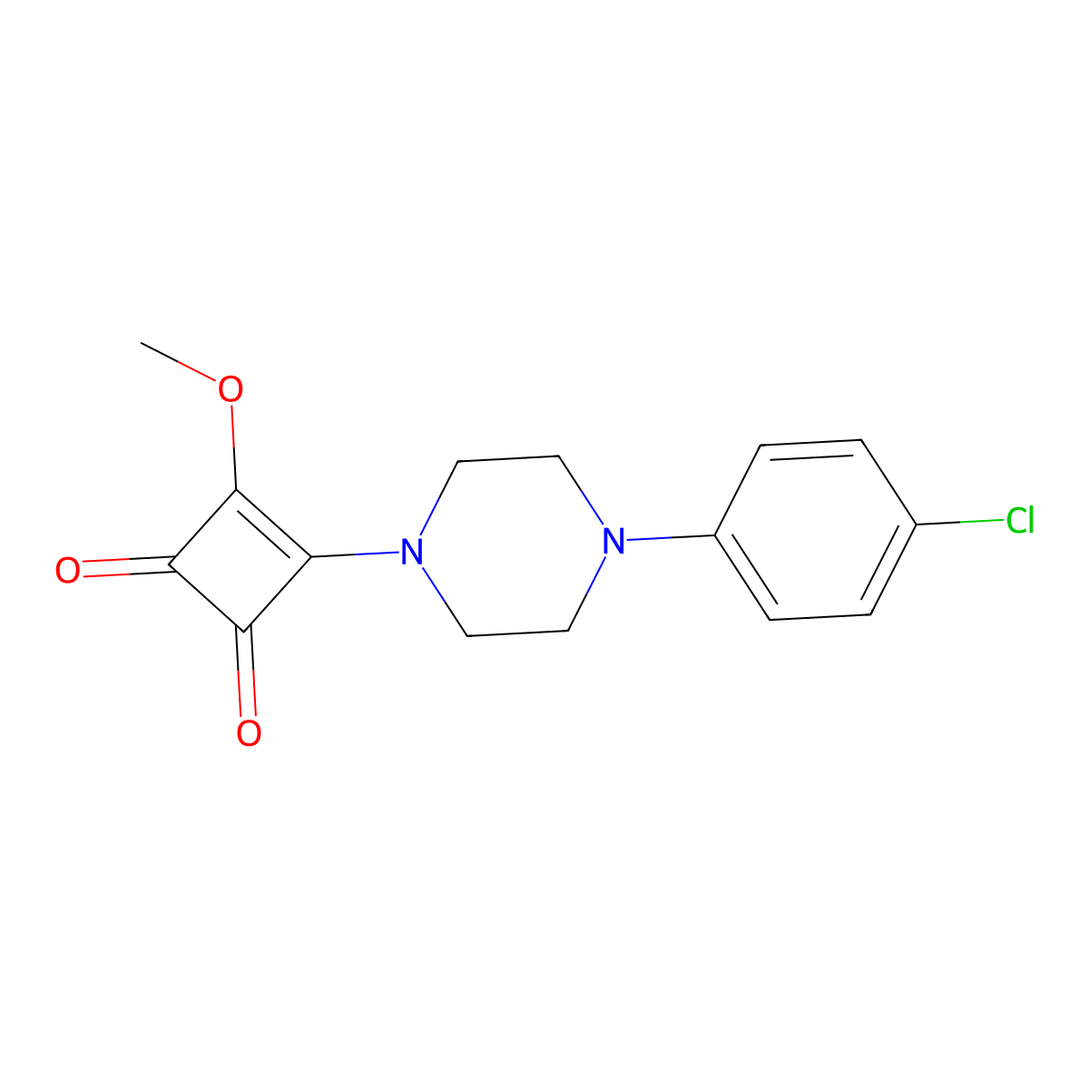 3-[4-(4-Chlorophenyl)piperazin-1-yl]-4-methoxycyclobut-3-ene-1,2-dione molecular structure, CAS 1858257-22-3