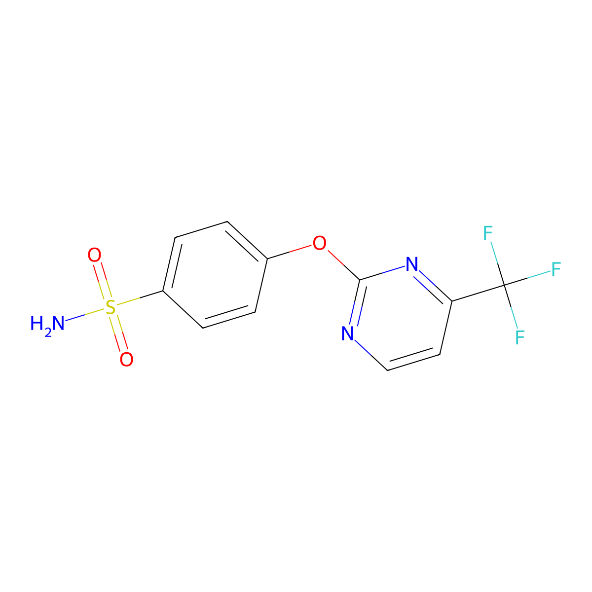 4-{[4-(Trifluoromethyl)pyrimidin-2-yl]oxy}benzenesulfonamide molecular structure, CAS 1858257-31-4