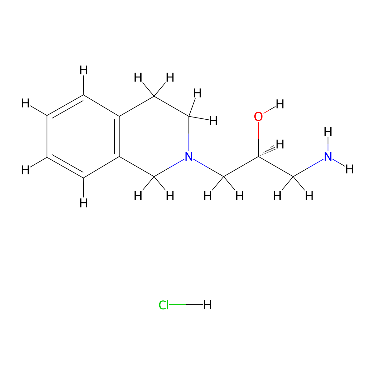 (2S)-1-Amino-3-(1,2,3,4-tetrahydroisoquinolin-2-yl)propan-2-ol hydrochloride molecular structure, CAS 1858273-09-2