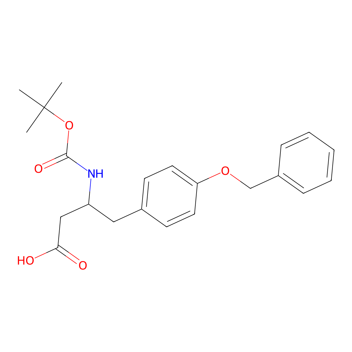 (3R)-4-[4-(benzyloxy)phenyl]-3-{[(tert-butoxy)carbonyl]amino}butanoicacid molecular structure, CAS 1858273-56-9