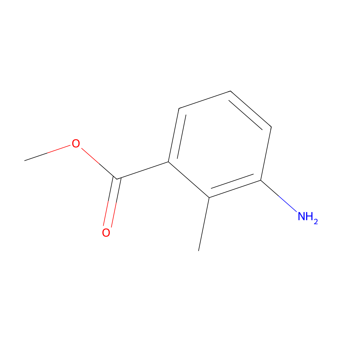3-Amino-2-methylbenzoic acid methyl ester molecular structure, CAS 18583-89-6