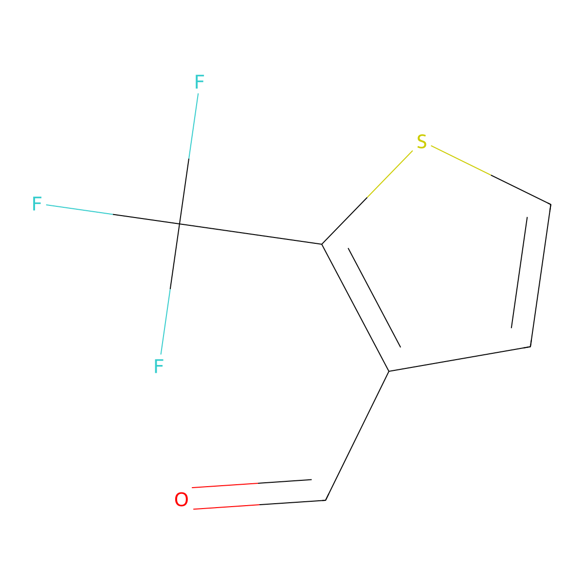 2-(Trifluoromethyl)thiophene-3-carbaldehyde molecular structure, CAS 1858307-38-6