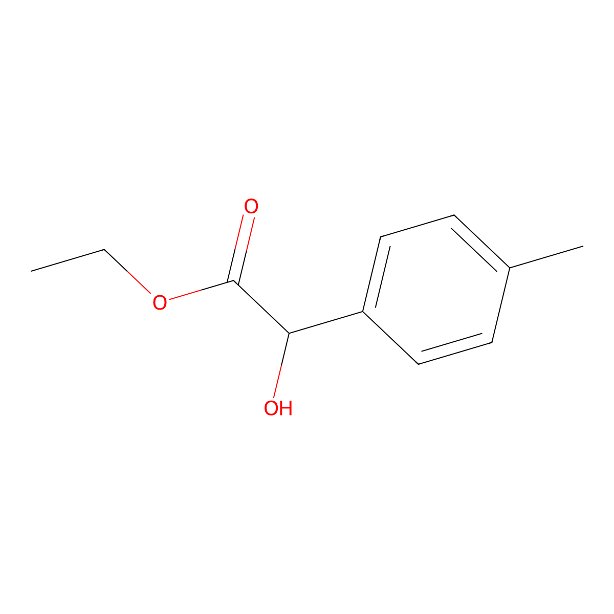 Benzeneacetic acid, alpha-hydroxy-4-methyl-, ethyl ester molecular structure, CAS 18584-23-1
