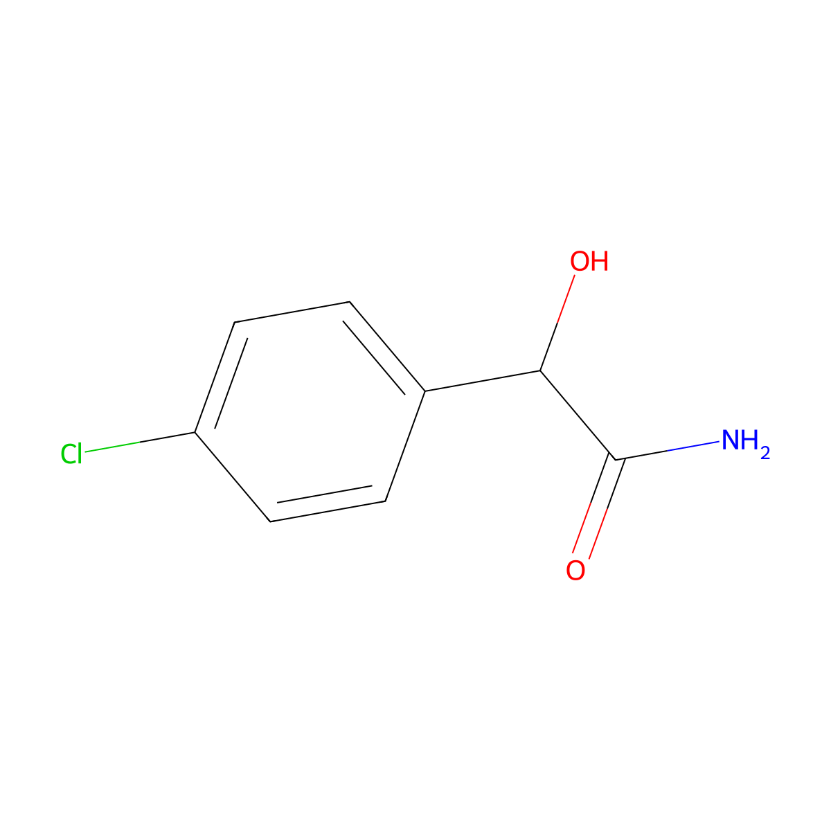 Acetamide, 2-(p-chlorophenyl)-2-hydroxy- molecular structure, CAS 18584-27-5