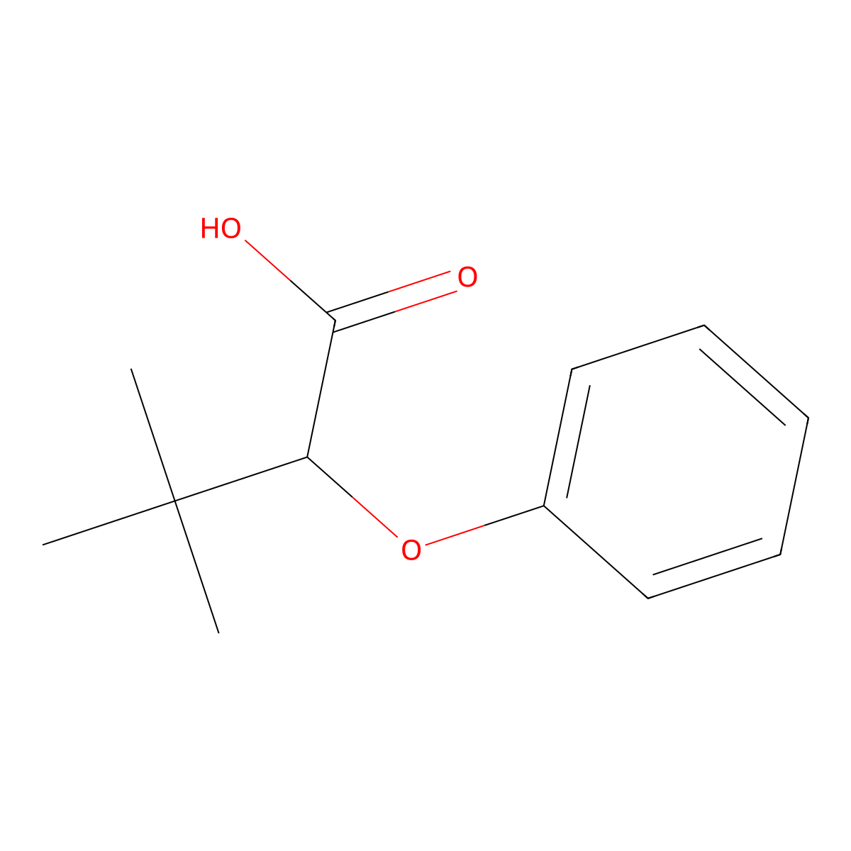 3,3-Dimethyl-2-phenoxybutanoic acid molecular structure, CAS 1858412-53-9